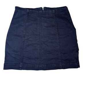 Free People Classic Black Denim Mini Skirt